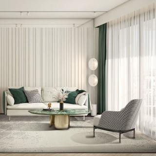 【SDL Home 山德力】抗汙防潑水地毯 160x230cm 菲特(抗汙 防潑水 灰白)