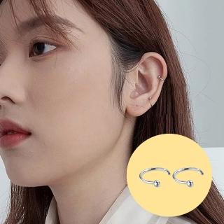【A&R】韓風s999純銀個性圈圈款耳環 兩款任選(8mm 10mm 耳骨釘 耳扣 扣環)