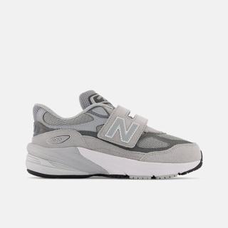 【NEW BALANCE】990 V6 中童 休閒鞋 運動 復古 W楦 魔鬼氈 舒適 透氣 元祖灰(PV990GL6)