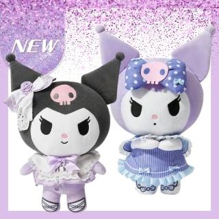 【SANRIO 三麗鷗】酷洛米娃娃 抱枕 蝴蝶結蕾絲 絨毛玩偶 30公分(孫女 女兒 女友 生日禮物 送禮 過年禮物)