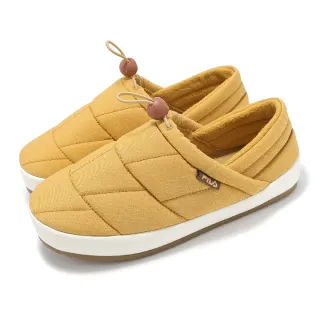 【FILA】穆勒鞋 Puffer Matt 男鞋 女鞋 黃 絨毛 保暖 抽繩 麵包鞋 休閒鞋 斐樂(4C600Y200)