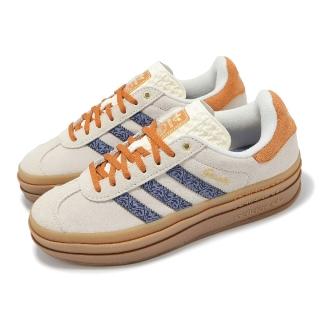 【adidas 愛迪達】休閒鞋 Gazelle Bold W 女鞋 棕 橘 三條紋 麂皮 厚底 增高 愛迪達(JQ0955)