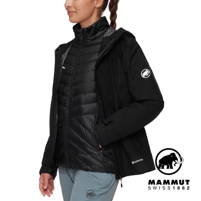 【Mammut 長毛象官方直營】Convey 3in1 HS Hooded Jkt GTX兩件式防水保暖外套 女款  黑色 #1010-29061