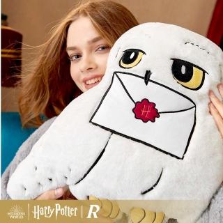 【Harry Potter 哈利波特】週邊正版授權聯名時尚白色貓頭鷹嘿美鳥毛絨枕(抱枕沙發 春節新年送禮過年)