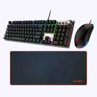 【MSI 微星】FORGE GK310 COMBO RED TC 機械鍵盤滑鼠組-線性紅軸-HARK 超大鼠墊-紅邊(電競鍵盤)