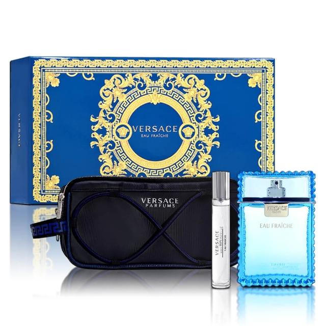 【VERSACE 凡賽斯】雲淡風輕淡香水2023聖誕禮盒(淡香水100ML+隨身瓶10ML+運動盥洗包-專櫃公司貨)