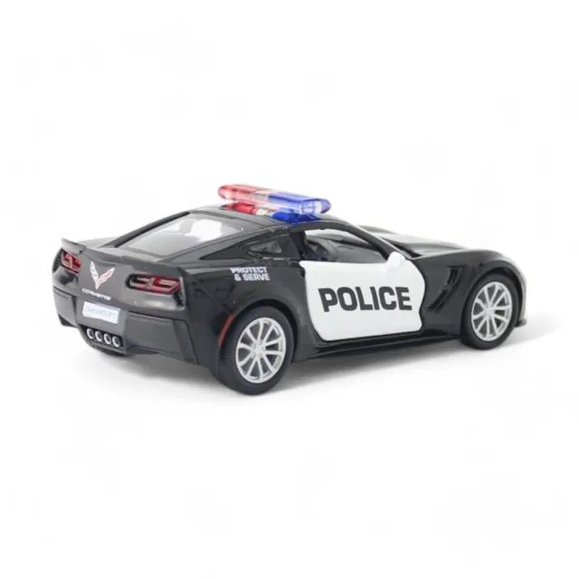 1:36模型車 警車模型 雪佛蘭 Chevrolet Corvette C7(警車 平民美式超跑 通用汽車)