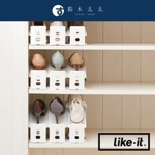 【like-it】三段可調節雙層收納鞋架 6入組(鈴木太太公司貨)