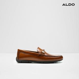 【ALDO】ZIRNUFLEX-IN-經典編織扣飾牛皮紳士樂福鞋-男鞋(棕色)