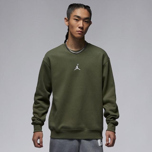 【NIKE 耐吉】大學T 長袖上衣_男_綠色_AS M J ESS FLC CREW GCEL(FV8451222)