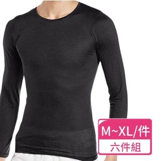 【PROMAN 豪門】速熱暖絨圓領長袖衫 6件組(發熱內衣 保暖內衣 發熱衣)