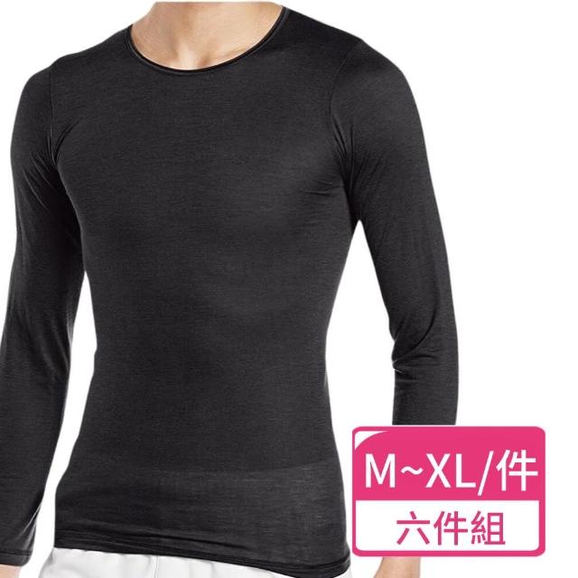 【PROMAN 豪門】速熱暖絨圓領長袖衫 6件組(發熱內衣 保暖內衣 發熱衣)