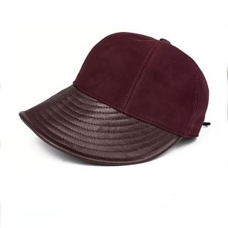 【米蘭精品】現貨+預購 漁夫帽真皮盆帽(羊皮反絨百搭顯臉小女帽子3色74il40)