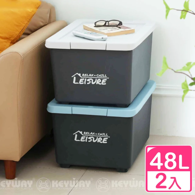 KEYWAY 聯府 想生活滑輪整理箱48L-2入(收納箱 置物箱 SPP00048 SPP00049)