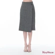 【KeyWear 奇威名品】舒適簡約不對稱中長裙