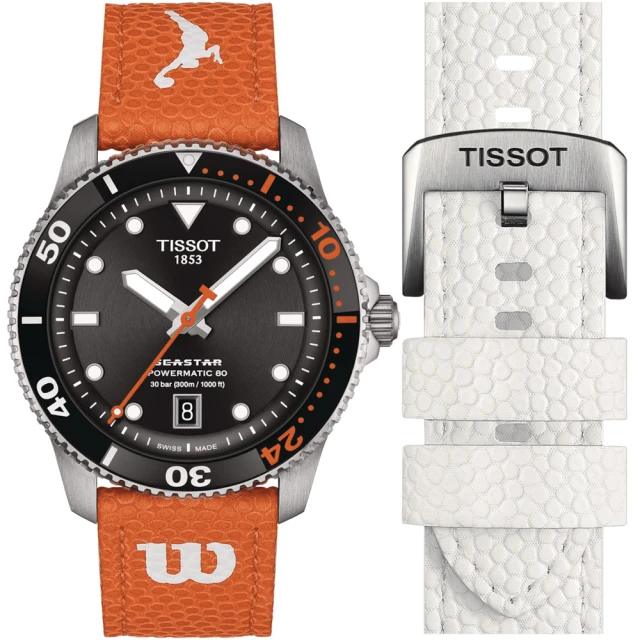 TISSOT 天梭 官方授權 Seastar Wilson WNBA 美國女職籃 機械腕錶 手錶-40mm(T1208071705100)