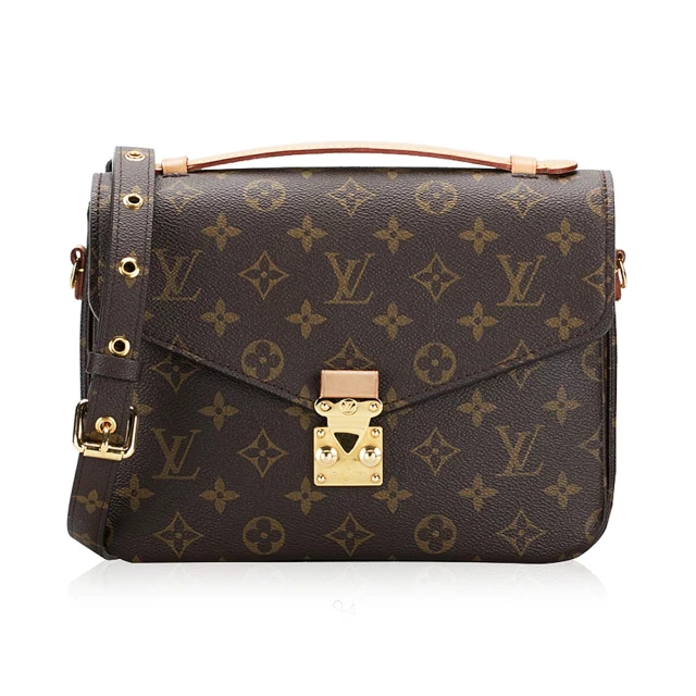 Louis Vuitton 路易威登 M44875 經典Monogram帆布Pochette Metis系列金釦手提斜背郵差包(棕色)