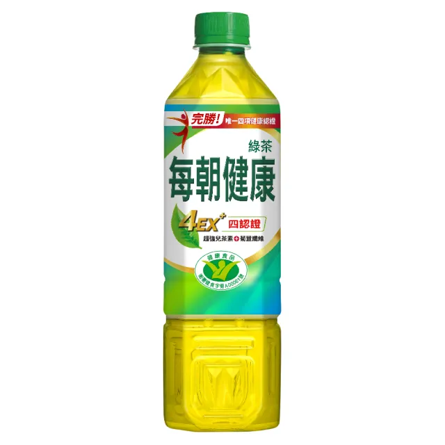 【每朝健康】無糖綠茶+雙纖650mlx2箱(共48入)