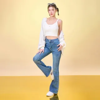 【MAJOR MADE】逆天美型長腿牛仔喇叭褲(長褲/喇叭褲/牛仔褲)