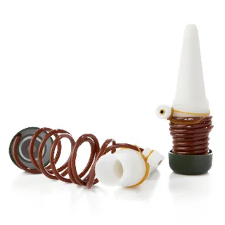 【懶人必備】陶瓷小蝸引水式自動澆花器-6入組(滴水器 家用澆水器 多肉 園藝 植物盆栽 灑水 澆水工具)