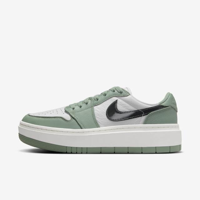 【NIKE 耐吉】Wmns Air Jordan 1 Elevate Low 女 休閒鞋 厚底 綠白黑(DH7004-300)