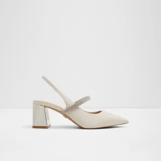 【ALDO】KAIARIA-別緻氣質設計粗跟高跟鞋-女鞋(米白色)