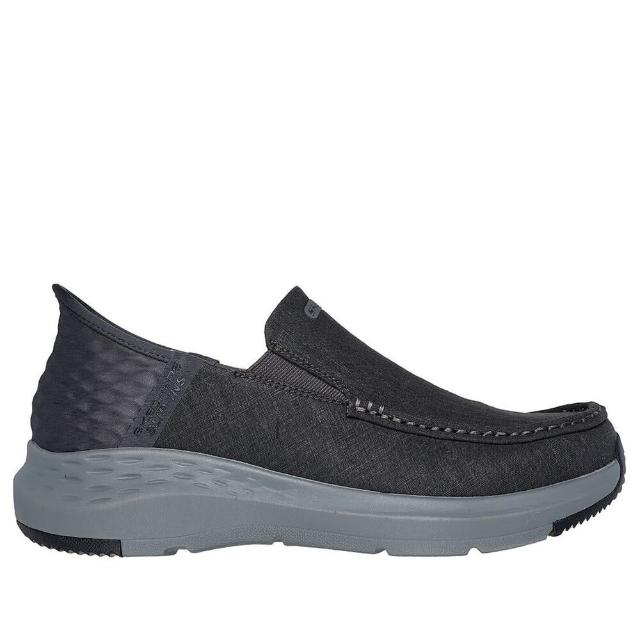 【SKECHERS】Parson 男 休閒鞋 步行 瞬穿舒適科技 舒適 帆布 穩定 穿搭 黑灰(205192GYBK)