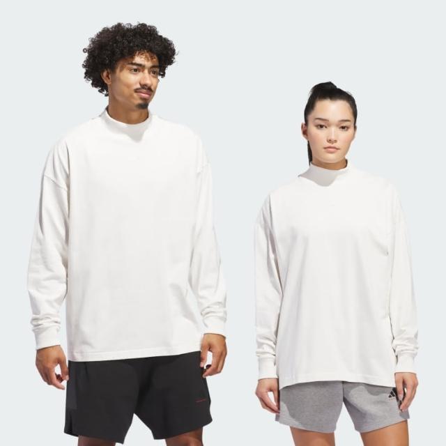 【adidas 愛迪達】長袖上衣 男女款 中性款 運動 國際碼 ONE BB LS TEE 白 JE3766