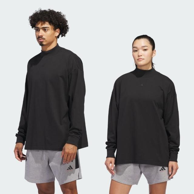 【adidas 愛迪達】長袖上衣 男女款 中性款 運動 國際碼 ONE BB LS TEE 黑 IZ4910