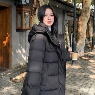 【米蘭精品】現貨+預購 真羽絨90%鵝絨羽絨外套羽絨衣短版連帽大衣(防風保暖修身顯瘦女夾克3色74ip35)
