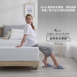GELLIS鵲利仕複合式頂規高密度30cm記憶床墊 雙人加大6尺(雙重睡感竹炭記憶厚墊)