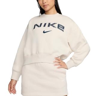 【NIKE 耐吉】圓領長袖T恤 AS W NSW PHNX FLC OOS LOGO CRE 女 - FV7675104