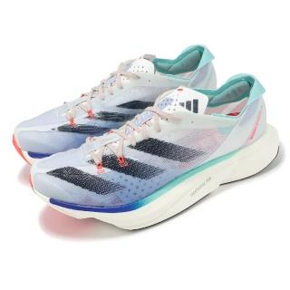 【adidas 愛迪達】競速跑鞋 Adizero Adios Pro 3 M 男鞋 女鞋 白藍 回彈 橡膠大底 馬拉松鞋 愛迪達(IE6237)