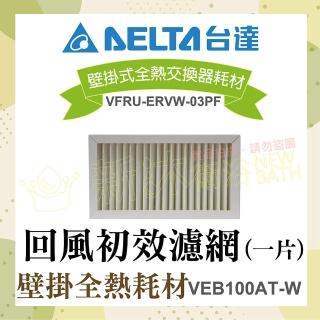 【臺達電子】PM2.5壁掛式全熱交換器耗材-回風初效濾網(VEB100AT-W機型適用)