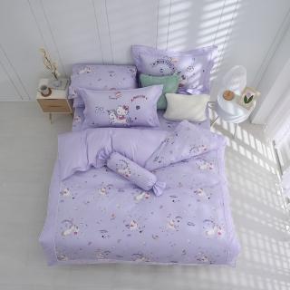 【Jia’s Living 家適居家】Hello Kitty-加大床包兩用被組-獨角獸-臺灣製(三麗鷗)