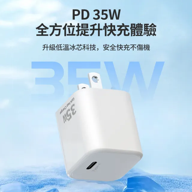 【ZestQ】ZestQ 35W GaN 快充充電器｜Type-C PD快充支援(蘋果筆電通用 安全BSMI認證 出國便攜必備)