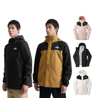 【The North Face 官方旗艦】雙11限定組-防水透氣保暖連帽三合一外套-鋪棉/抓絨內裡(多款任選)