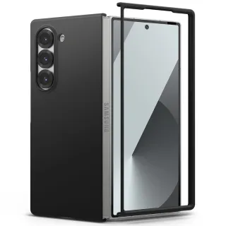 【Ringke】三星 Galaxy Z Fold 6 Slim 輕薄手機保護殼 透明 黑(Rearth 手機殼)