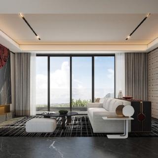 【SDL Home 山德力】抗汙防潑水地毯 300x400cm 菲羅拉(抗汙 防潑水 黑白 線條 大尺寸)