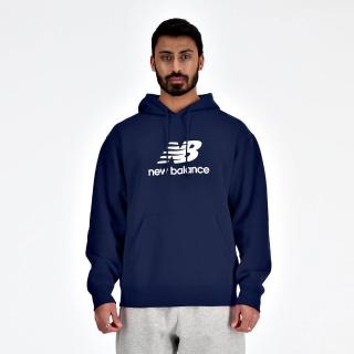 【NEW BALANCE】NB 長袖上衣 男款 帽T 運動 美規 藍 MT41501NNY