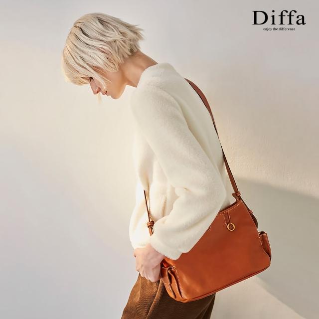 【Diffa】立領開袋舒適軟毛針織衫-女