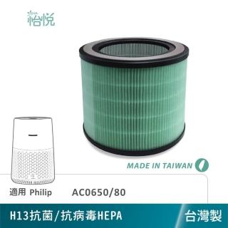 【怡悅】適用 PHILIPS 飛利浦 AC0650/80 取代型號 FY0611/3 抗病毒濾心1入(臺灣製造 抗菌版)