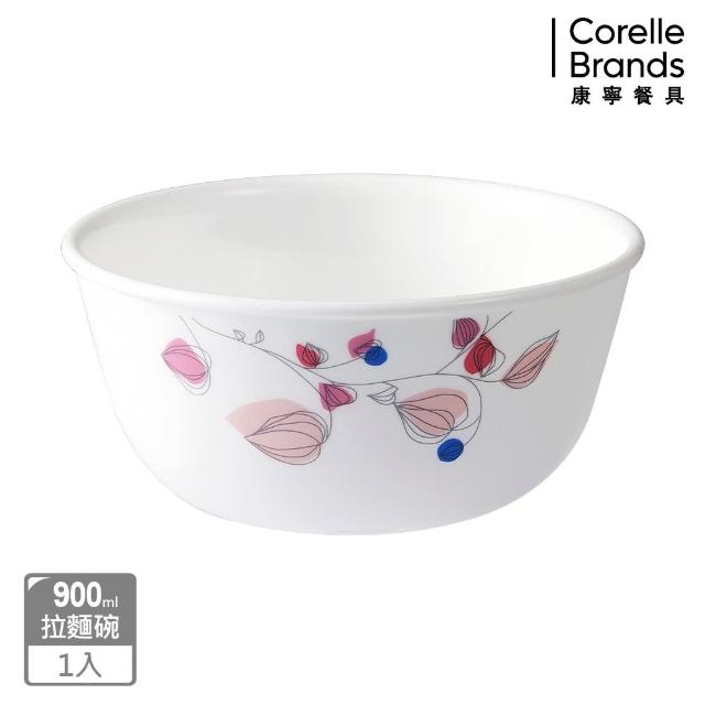 【CorelleBrands 康寧餐具】嫣紅微風900ml拉麵碗