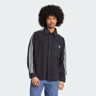 【adidas 愛迪達】長袖上衣 男款 襯衫 運動 亞規 三葉草 Polar shirt 黑 IZ1834