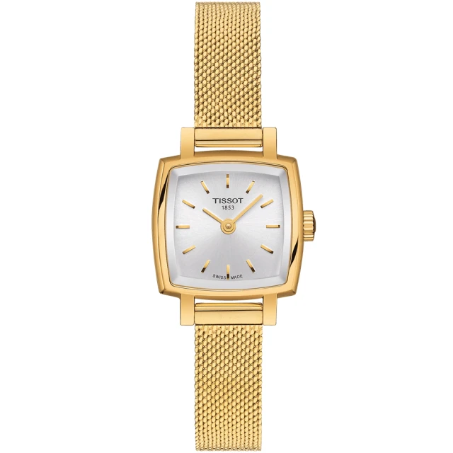 TISSOT 天梭 LOVELY SQUARE 動人心弦米蘭帶女錶-金/20mm(T0581093303100)