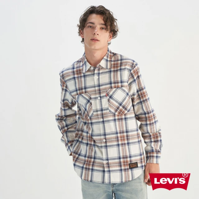 LEVIS 官方旗艦 男款 襯衫 格紋襯衫 長袖襯衫 復古風 人氣新品 001XM-0001