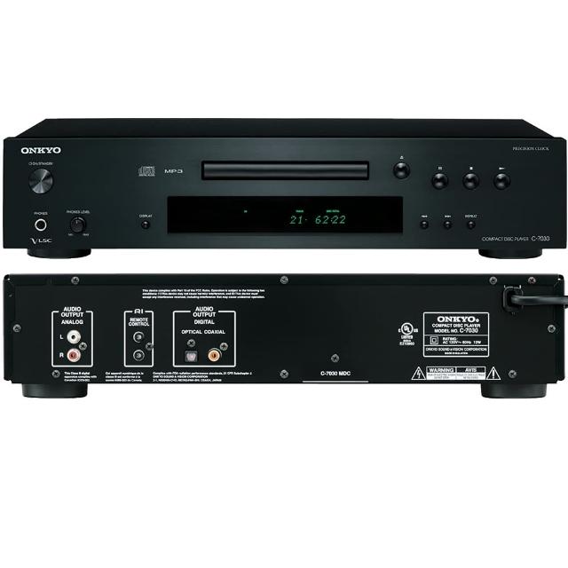 ONKYO 安橋 C-7030 CD播放器 收音機 黑色 高解析音質 單曲迴圈隨機播放 110V 家用音響