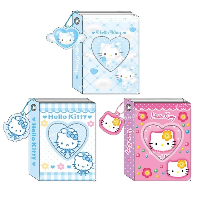 小禮堂 Sanrio 三麗鷗 Hello Kitty 愛心窗口照片收納本 - 90”s系列(平輸品)