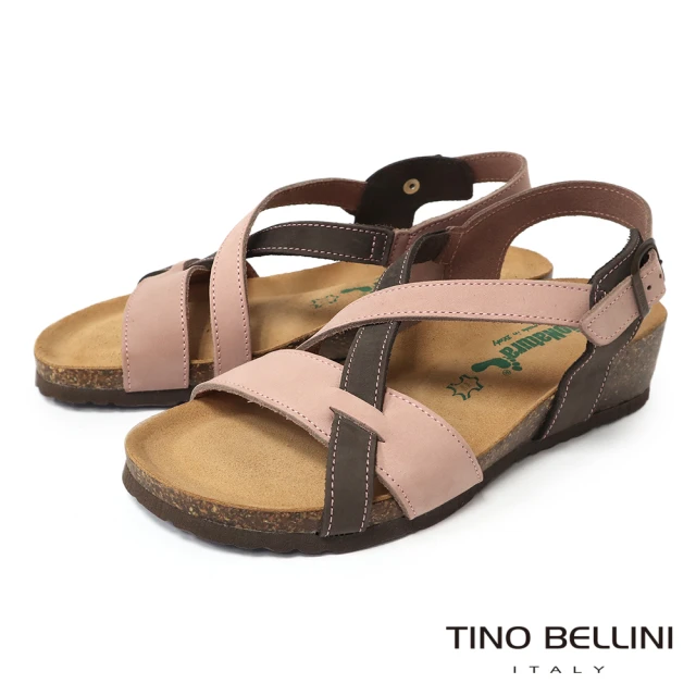 TINO BELLINI 貝里尼 交叉羅馬涼鞋FSNB001-7(粉)