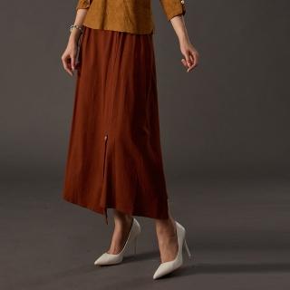 【古典美】18121亞麻斜角造型裙(棉麻/純棉/亞麻/中國風/漢服/茶禪服/手染服)